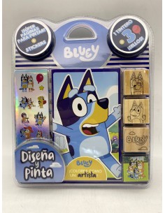 BLISTER SELLOS DISEÑA Y PINTA - BLUEY