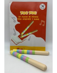 Instrumentos Musicales de madera Montesori Infantil-Toc Toc